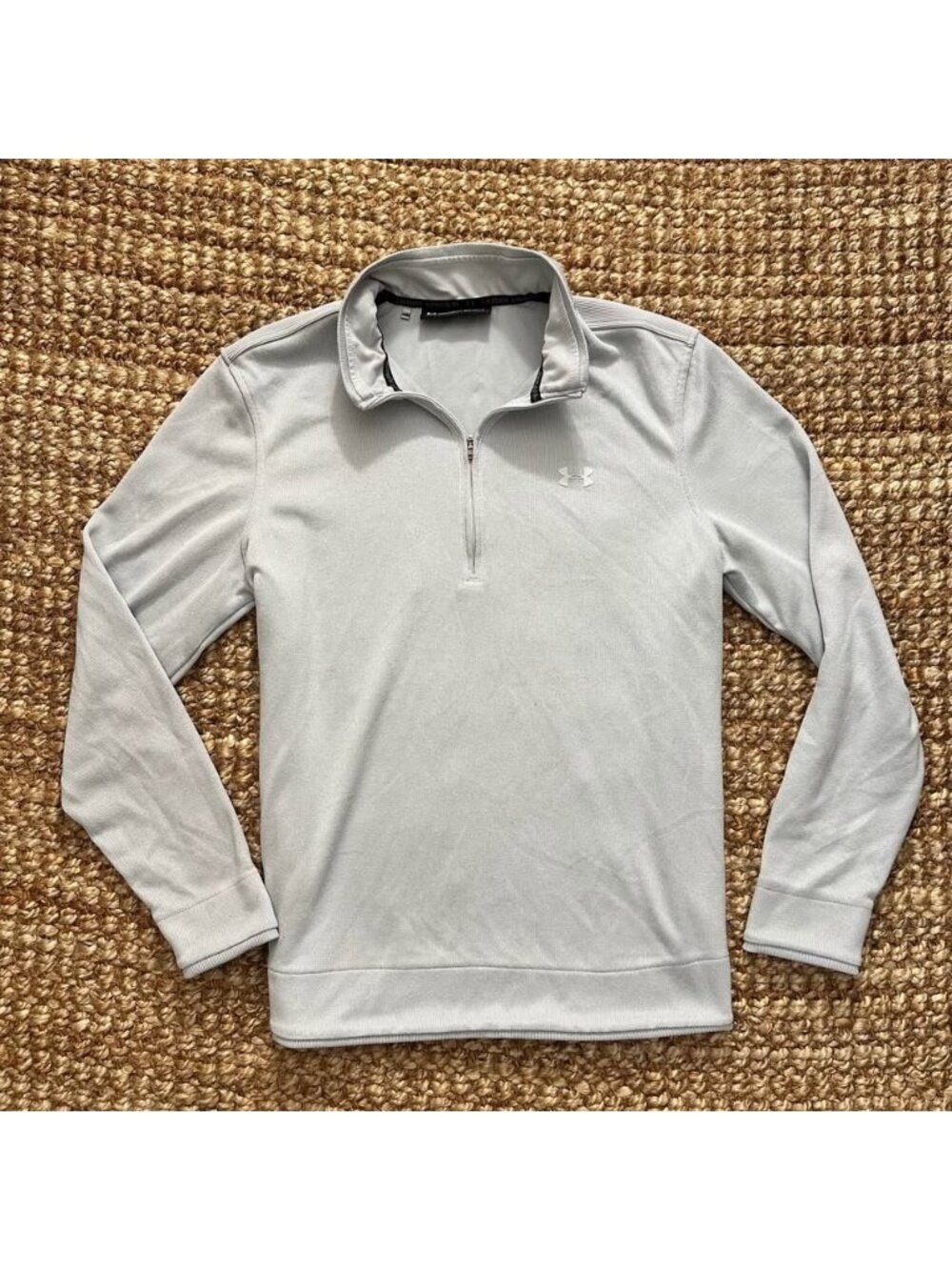 Under Armour Pullover Mens Large ColdGear Half Zip Athletic Training Gray 134546